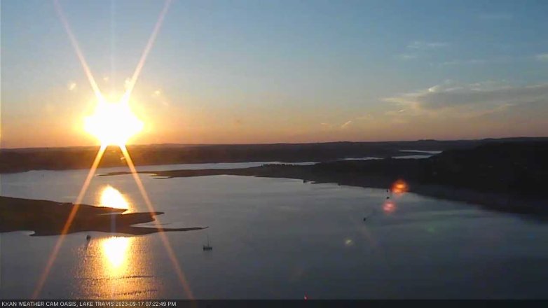 Lake Travis webcam, September 17, 2023 7:25 PM CT