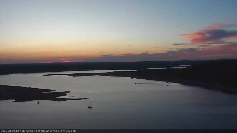 Lake Travis webcam, September 17, 2023 7:45 PM CT