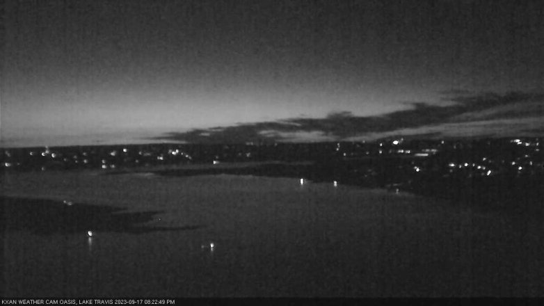 Lake Travis webcam, September 17, 2023 8:25 PM CT