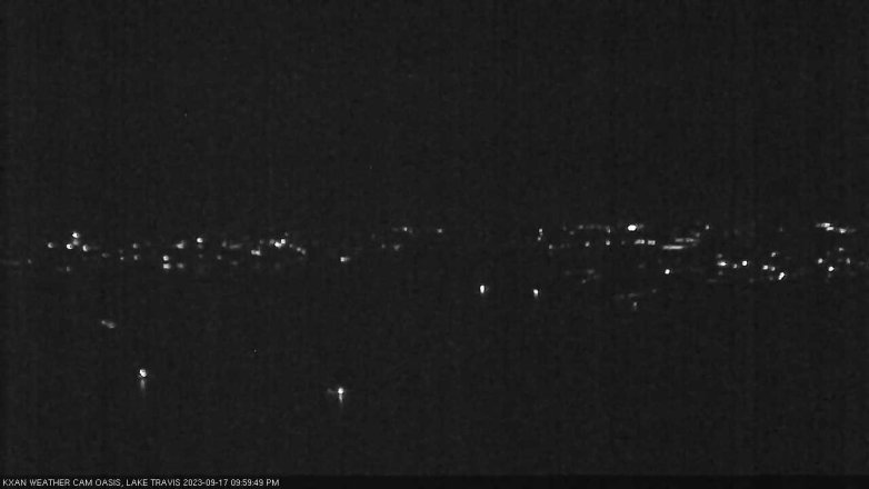 Lake Travis webcam, September 17, 2023 10:00 PM CT
