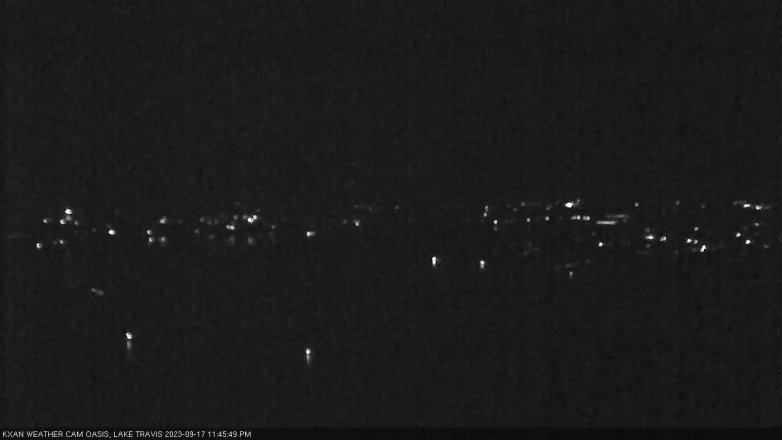 Lake Travis webcam, September 17, 2023 11:45 PM CT
