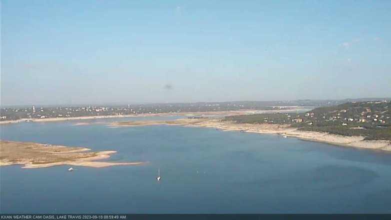 Lake Travis webcam, September 18, 2023 9:00 AM CT