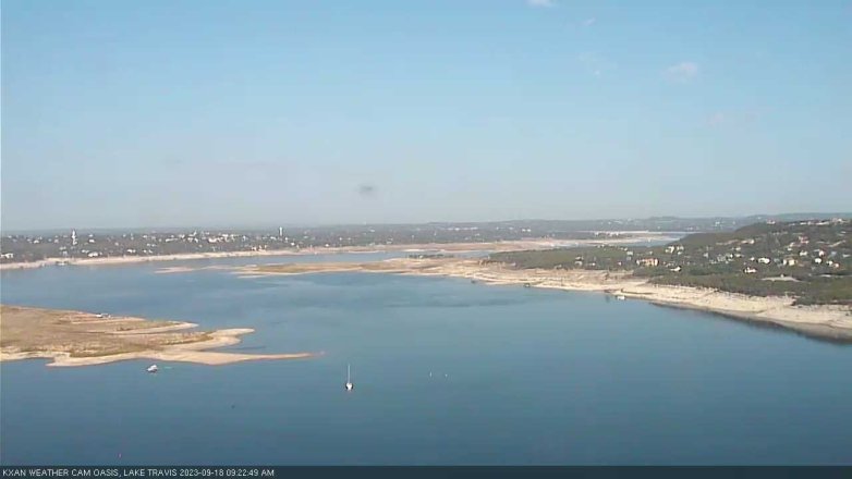 Lake Travis webcam, September 18, 2023 9:25 AM CT