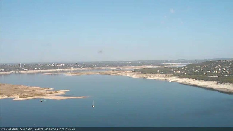 Lake Travis webcam, September 18, 2023 9:45 AM CT
