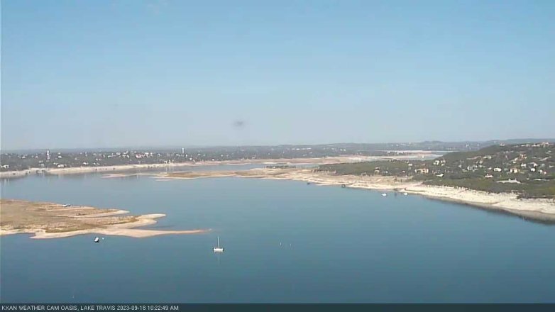 Lake Travis webcam, September 18, 2023 10:25 AM CT
