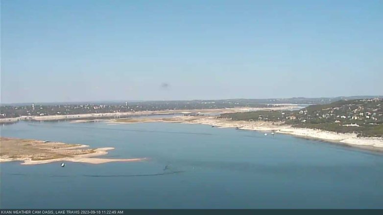 Lake Travis webcam, September 18, 2023 11:25 AM CT