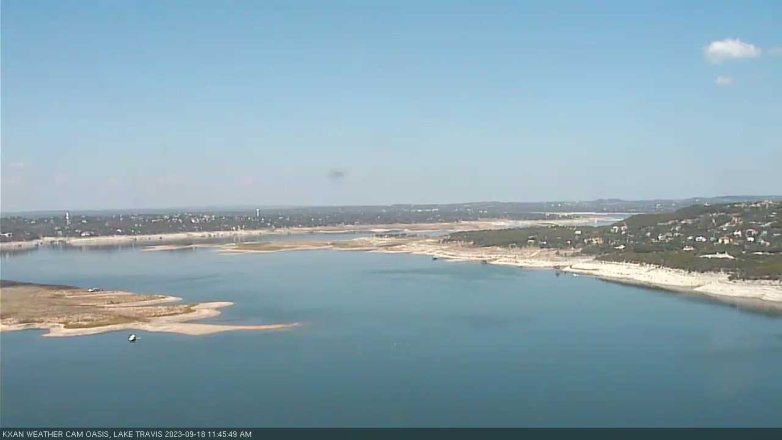 Lake Travis webcam, September 18, 2023 11:45 AM CT