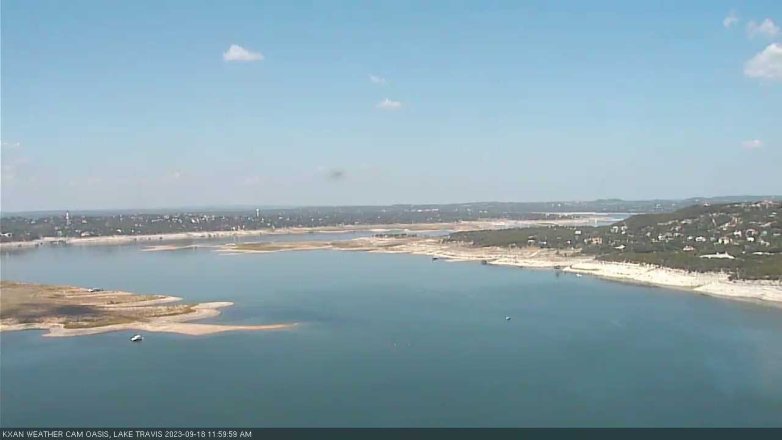 Lake Travis webcam, September 18, 2023 12:00 PM CT
