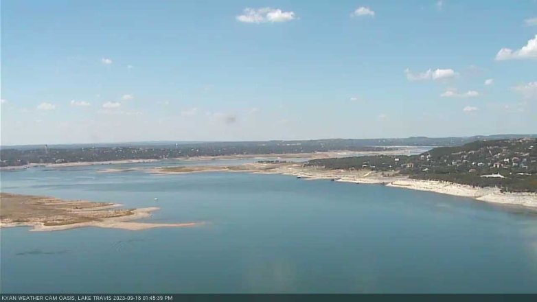 Lake Travis webcam, September 18, 2023 1:45 PM CT