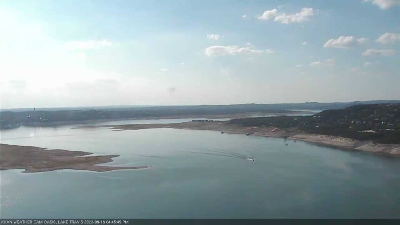 Lake Travis webcam, September 18, 2023 4:45 PM CT