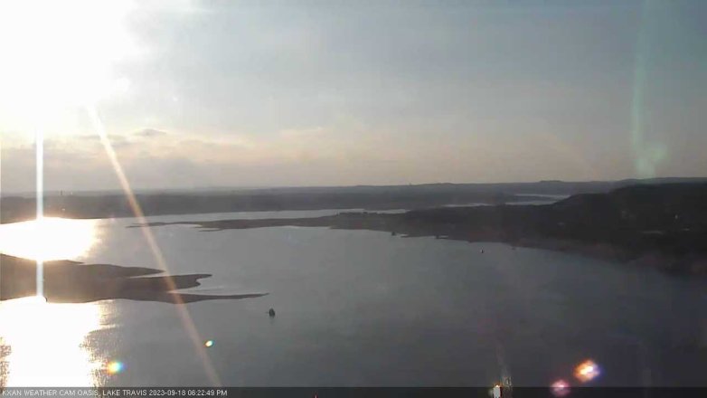 Lake Travis webcam, September 18, 2023 6:25 PM CT