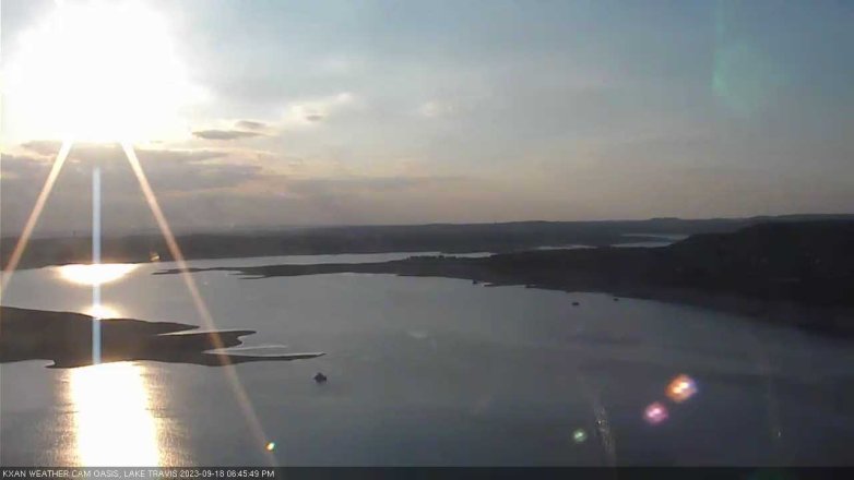 Lake Travis webcam, September 18, 2023 6:45 PM CT