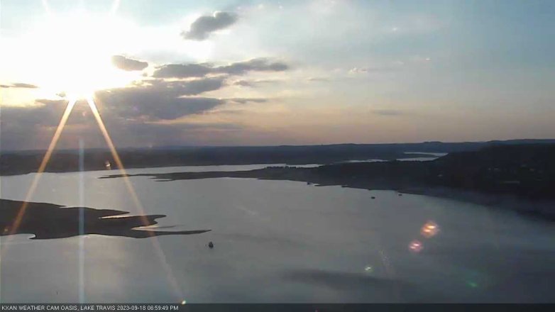 Lake Travis webcam, September 18, 2023 7:00 PM CT