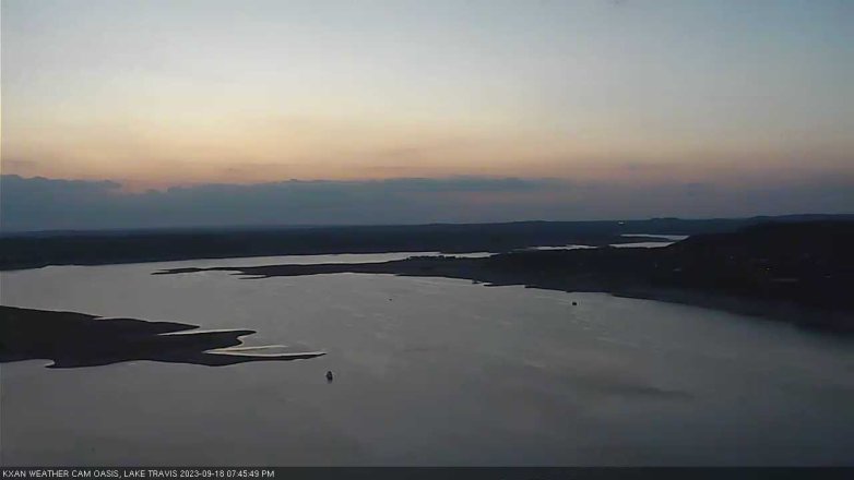Lake Travis webcam, September 18, 2023 7:45 PM CT