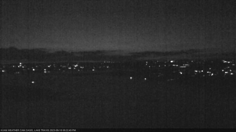 Lake Travis webcam, September 18, 2023 8:25 PM CT