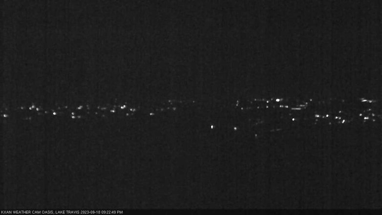 Lake Travis webcam, September 18, 2023 9:25 PM CT