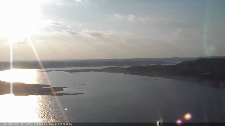 Lake Travis webcam, September 19, 2023 6:25 PM CT