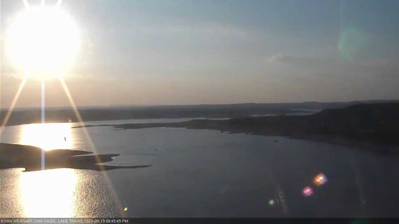 Lake Travis webcam, September 19, 2023 6:45 PM CT