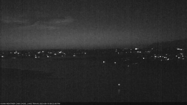 Lake Travis webcam, September 19, 2023 8:25 PM CT