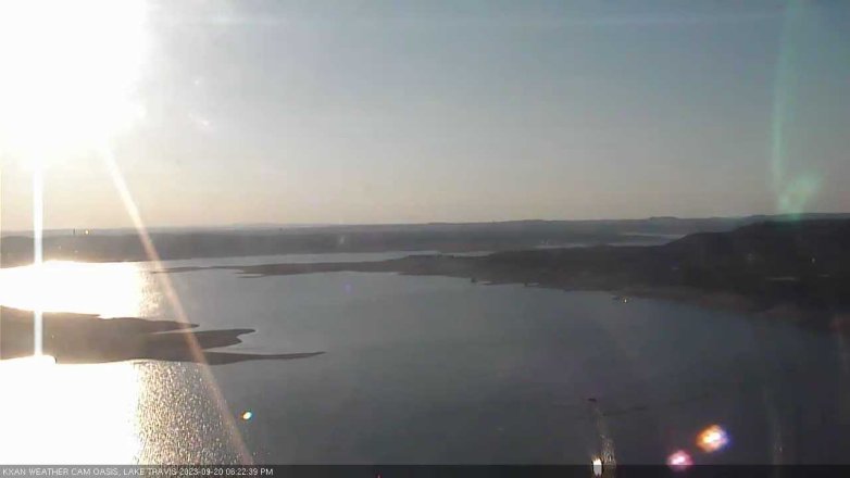 Lake Travis webcam, September 20, 2023 6:25 PM CT