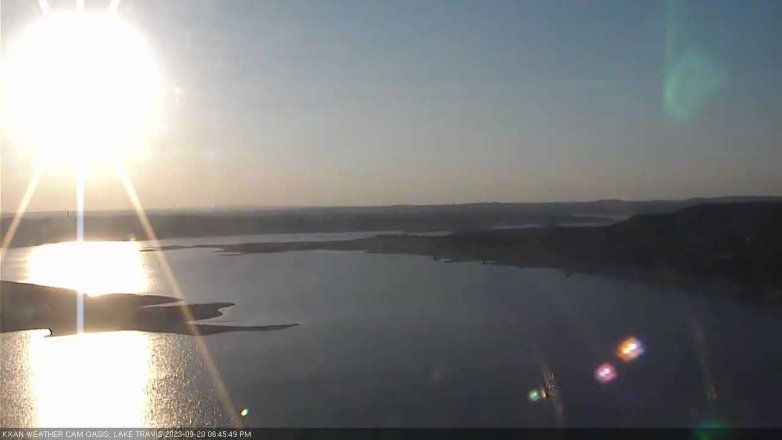 Lake Travis webcam, September 20, 2023 6:45 PM CT