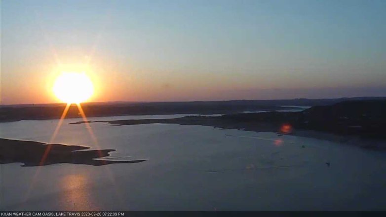 Lake Travis webcam, September 20, 2023 7:25 PM CT