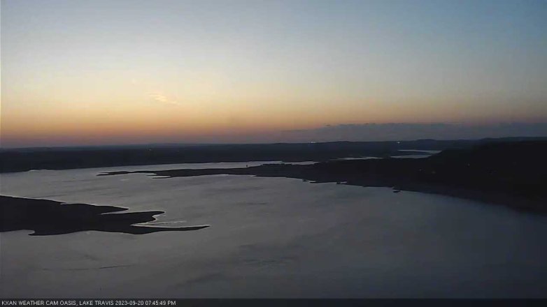 Lake Travis webcam, September 20, 2023 7:45 PM CT