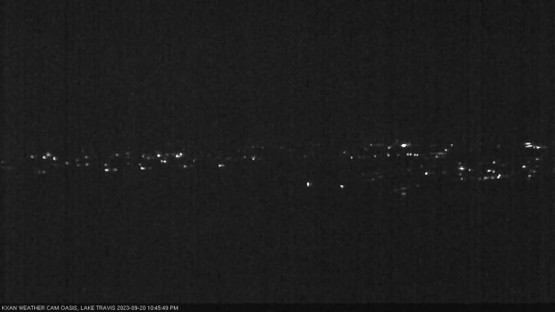 Lake Travis webcam, September 20, 2023 10:45 PM CT
