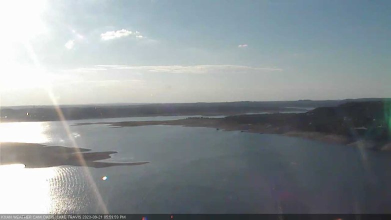 Lake Travis webcam, September 21, 2023 6:00 PM CT