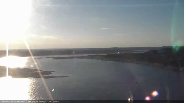 Lake Travis webcam, September 21, 2023 6:25 PM CT