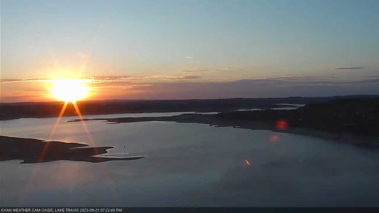 Lake Travis webcam, September 21, 2023 7:25 PM CT