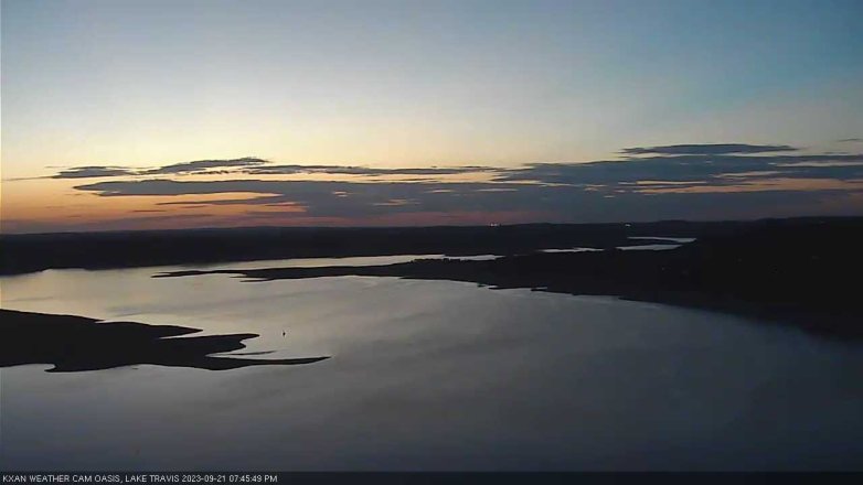 Lake Travis webcam, September 21, 2023 7:45 PM CT