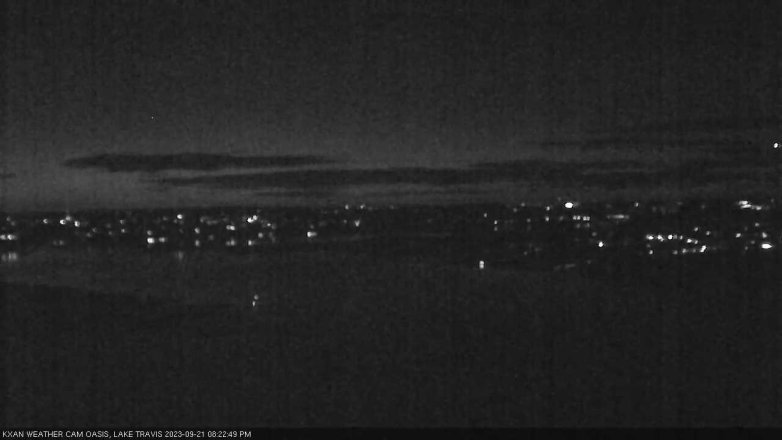 Lake Travis webcam, September 21, 2023 8:25 PM CT