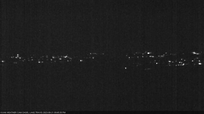Lake Travis webcam, September 21, 2023 9:45 PM CT