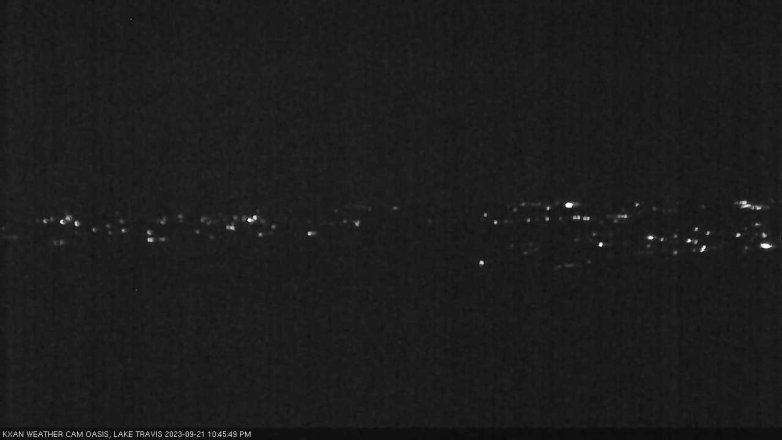 Lake Travis webcam, September 21, 2023 10:45 PM CT