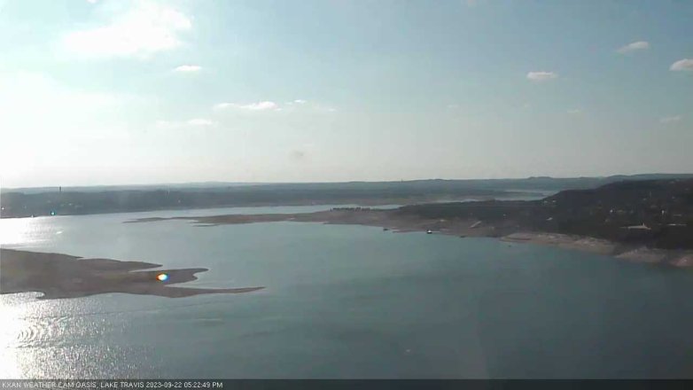 Lake Travis webcam, September 22, 2023 5:25 PM CT