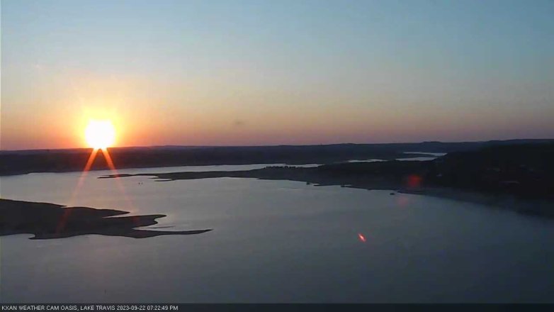 Lake Travis webcam, September 22, 2023 7:25 PM CT