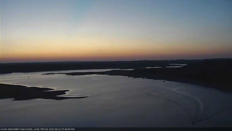 Lake Travis webcam, September 22, 2023 7:45 PM CT