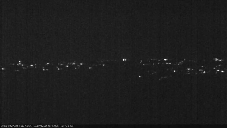 Lake Travis webcam, September 22, 2023 10:25 PM CT