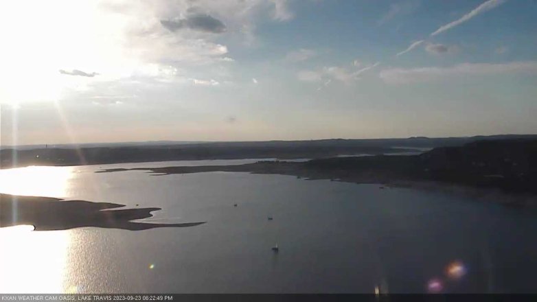 Lake Travis webcam, September 23, 2023 6:25 PM CT