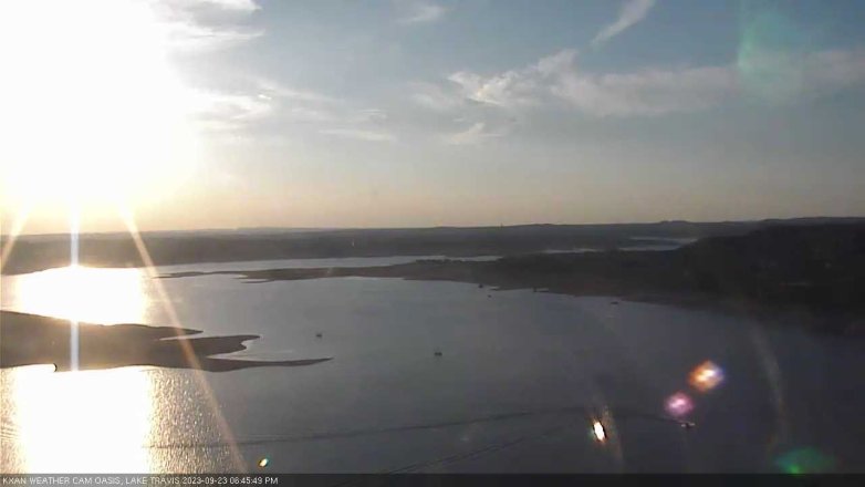 Lake Travis webcam, September 23, 2023 6:45 PM CT