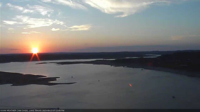Lake Travis webcam, September 23, 2023 7:25 PM CT