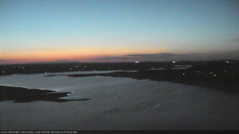 Lake Travis webcam, September 23, 2023 8:00 PM CT