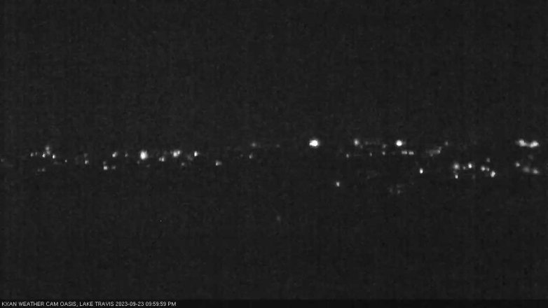 Lake Travis webcam, September 23, 2023 10:00 PM CT