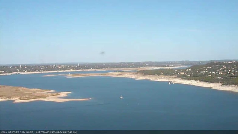 Lake Travis webcam, September 24, 2023 9:25 AM CT
