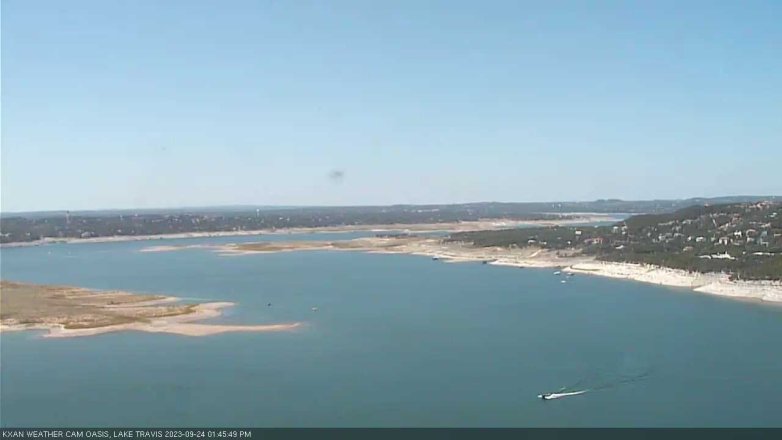 Lake Travis webcam, September 24, 2023 1:45 PM CT