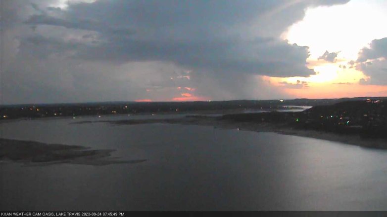 Lake Travis webcam, September 24, 2023 7:45 PM CT