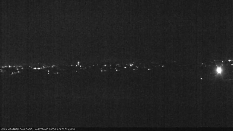 Lake Travis webcam, September 24, 2023 10:00 PM CT