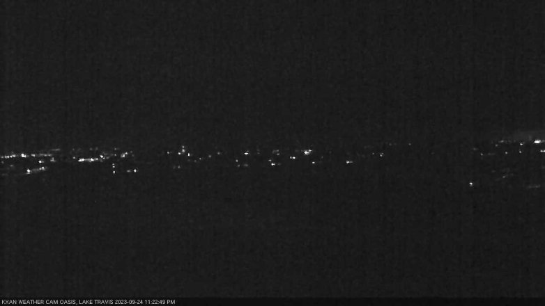 Lake Travis webcam, September 24, 2023 11:25 PM CT