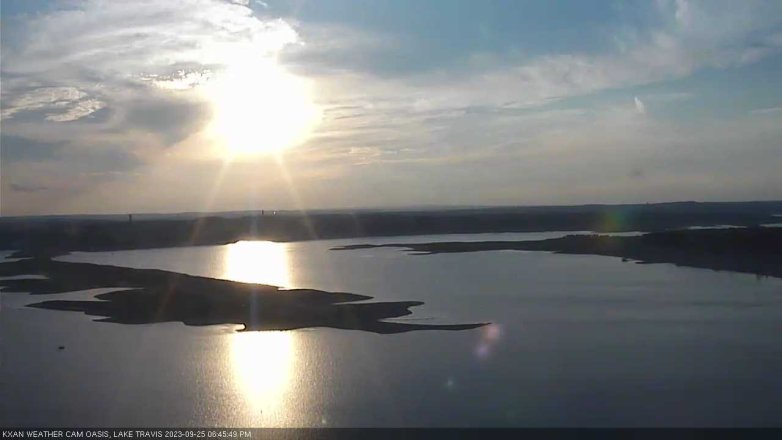 Lake Travis webcam, September 25, 2023 6:45 PM CT